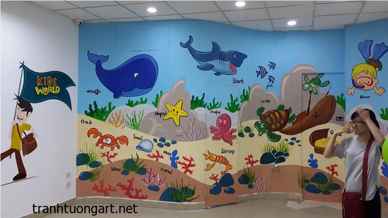 Vẽ Tranh Tường Đại Dương cho bé yêu