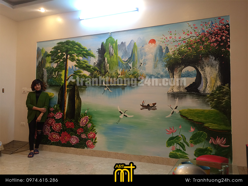Vẽ Tranh Tường Phong cảnh, Sơn thủy