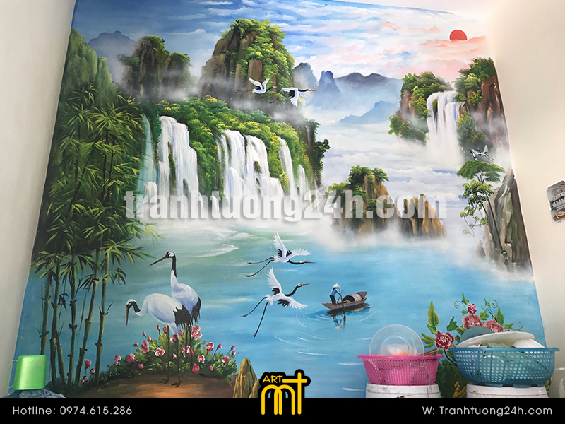 Vẽ Tranh Tường Sơn thủy, Đồng quê