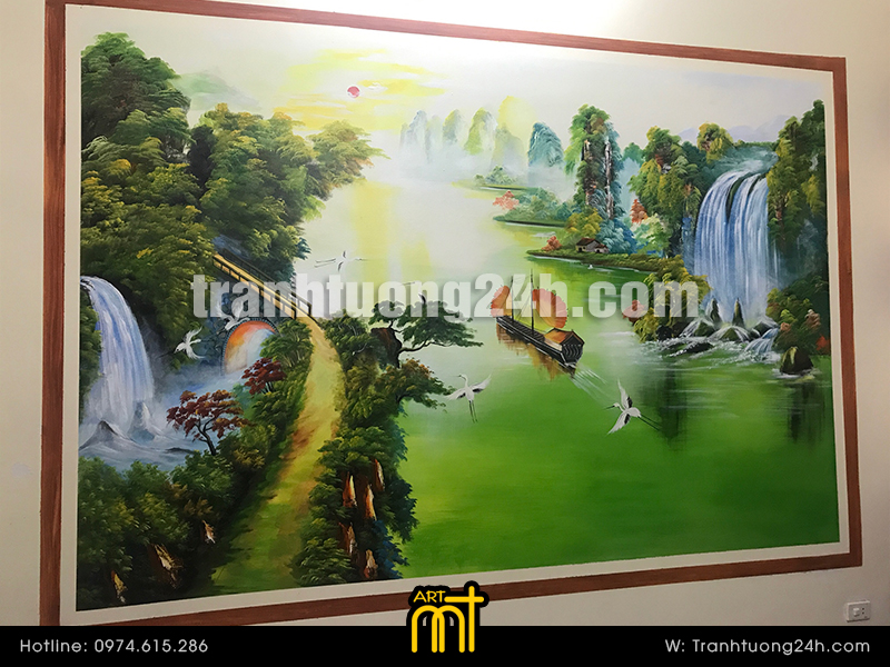 Vẽ Tranh Tường Sơn thủy 