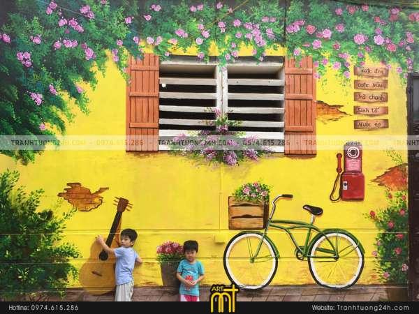 Tổng hợp tranh vẽ trên tường cho quán cafe, trà chanh mới nhất 2019