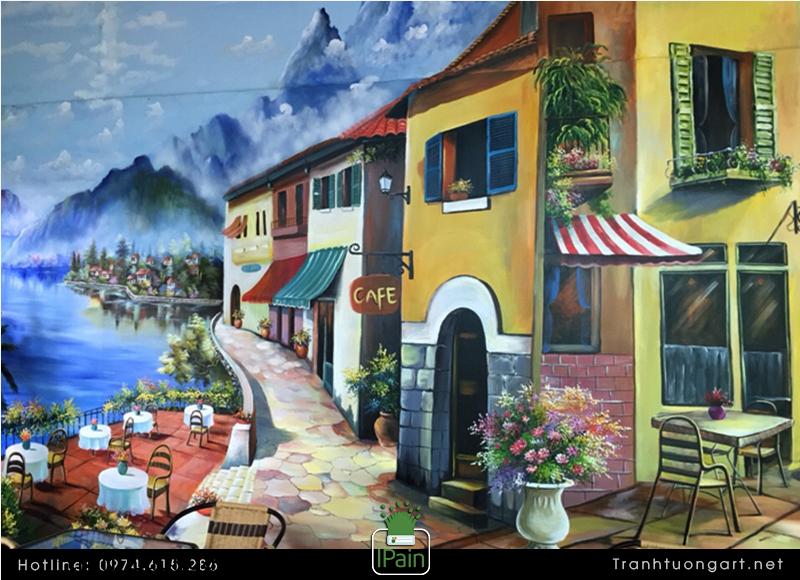 Vẽ Tranh Tường Cho Quán Cafe, quán kem