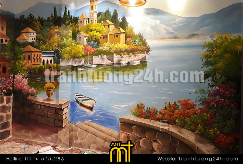 Vẽ tranh tường quán trà sữa Taster's Choice Nguyễn Trãi
