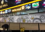Vẽ tranh tường trang trí nhà hàng món huế
