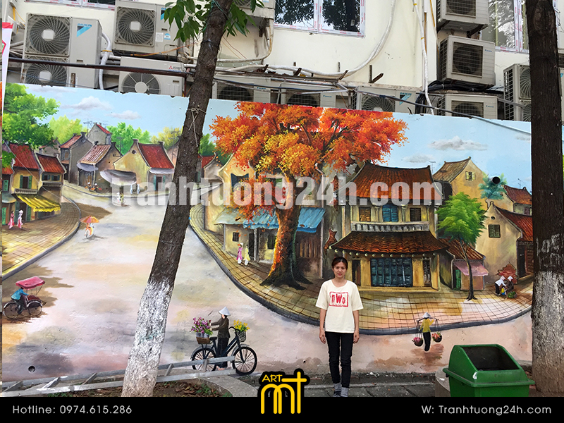 tranh vẽ tường phố cổ