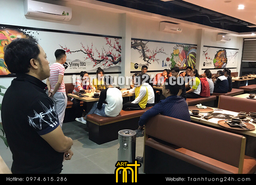 trang trí tranh tường nhà hàng