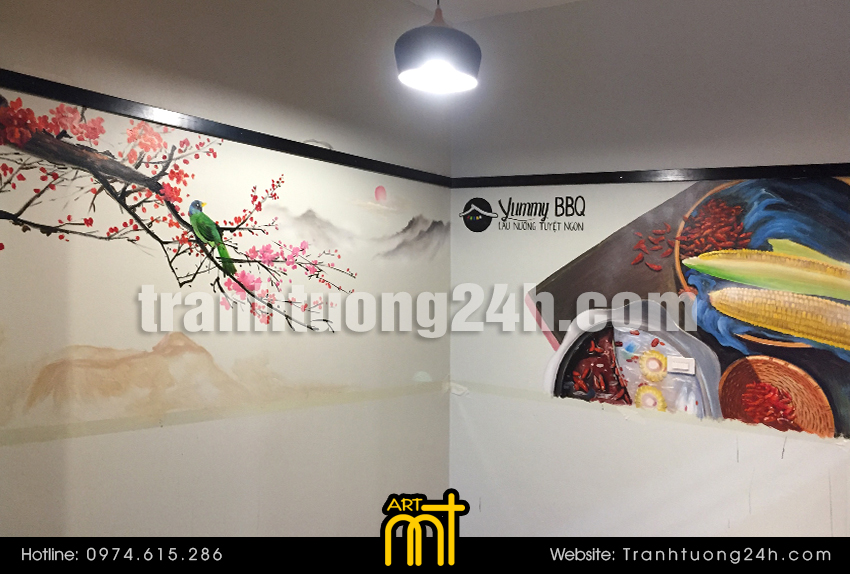 vẽ tranh tường 3d