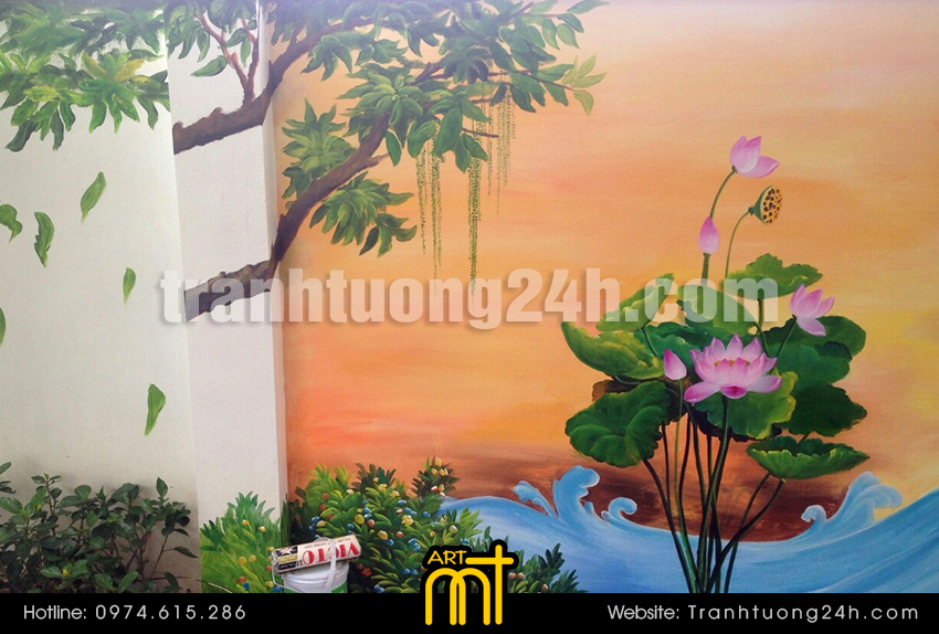 Tranh Vẽ 3D Cá Chép Hóa Rồng, cá chép vượt vũ môn