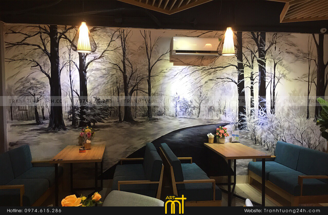 tranh tường cafe đẹp rẻ