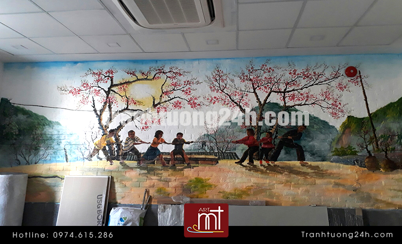 vẽ tranh tường cafe