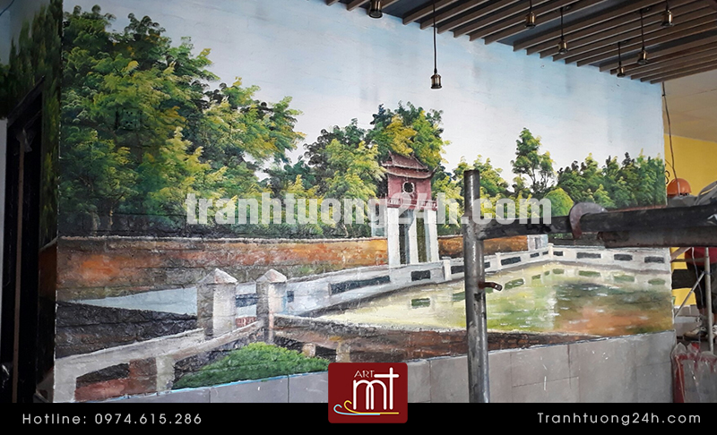 vẽ tranh tường văn miếu quốc tử giám