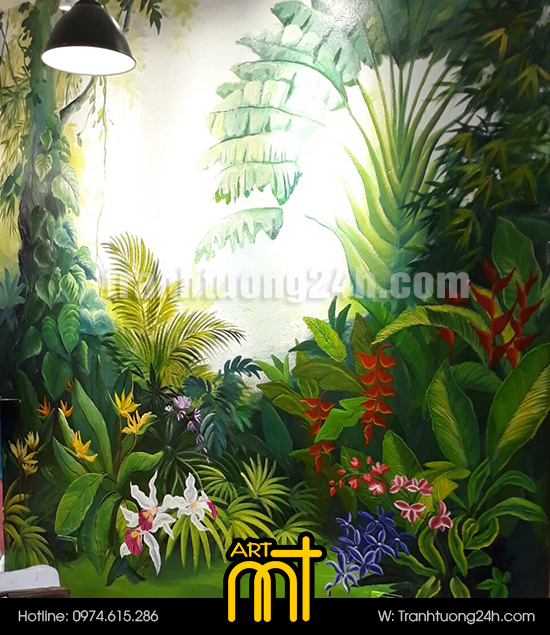 vẽ tranh tường cafe the Sun