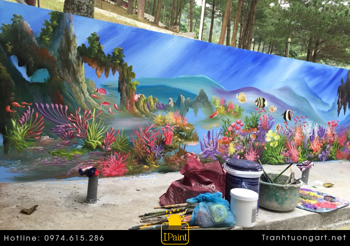 Vẽ tranh tường đại dương