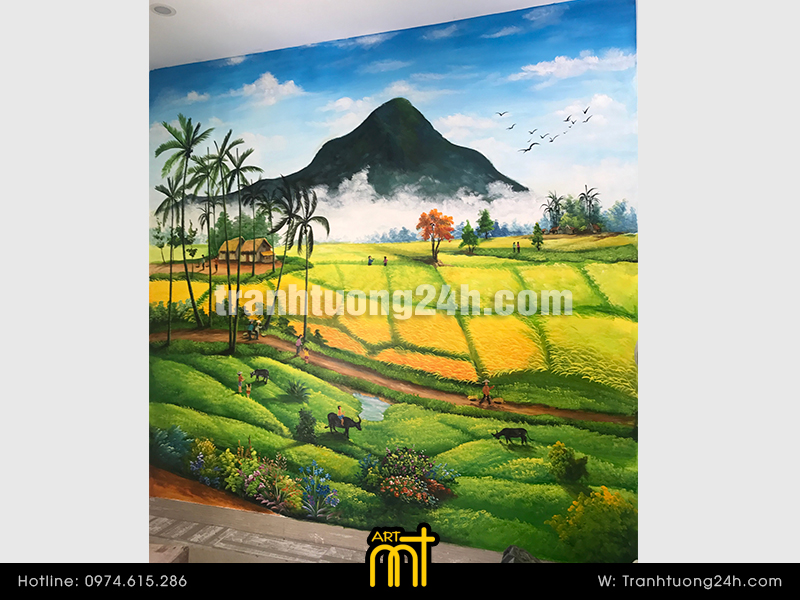 ve tranh tuong dong que viet nam