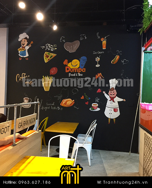 trang trí tranh tường nhà hàng