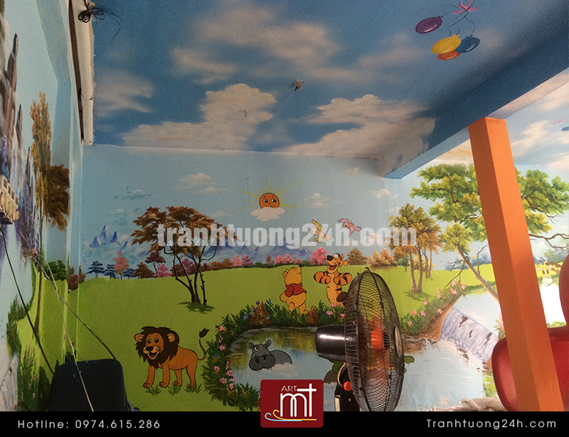 Vẽ tranh tường khu vui chơi cho bé 2