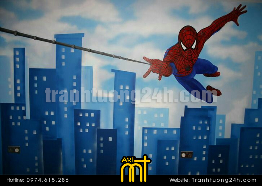 mẫu tranh tường phòng bé  trai