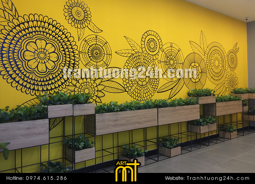 vẽ tranh tường nhà hàng