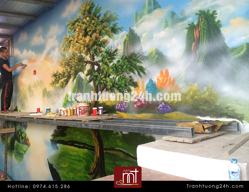 Vẽ Tranh Tường Phong cảnh, Sơn thủy