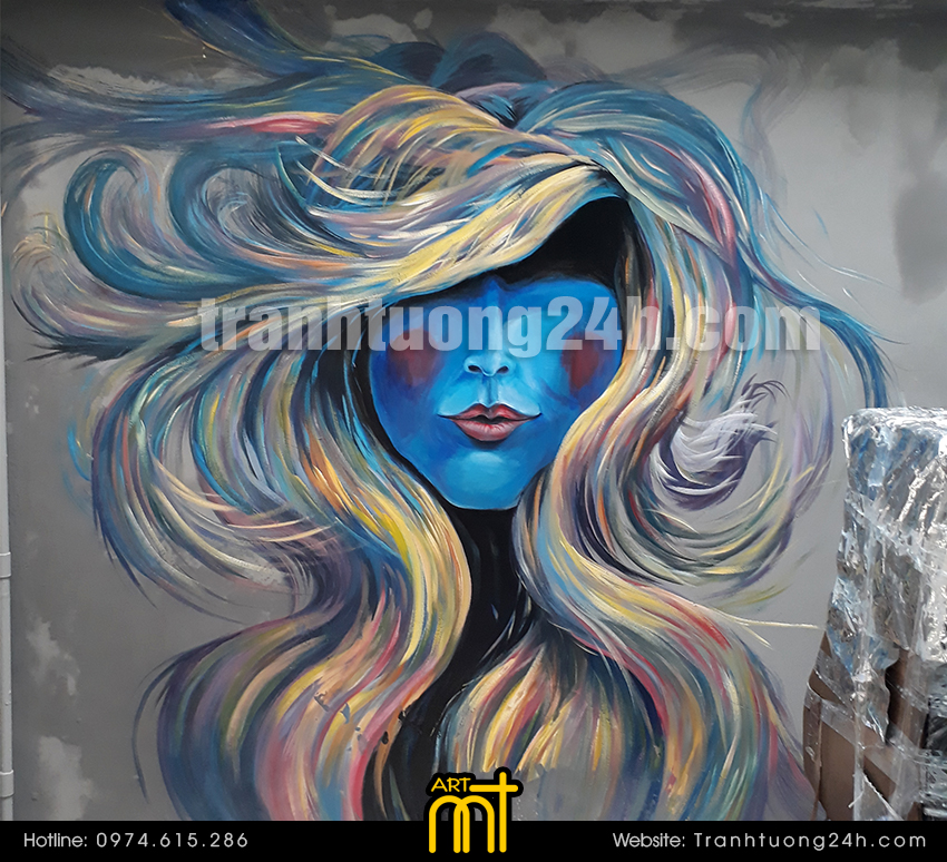 Vẽ tranh tường Salon Tóc