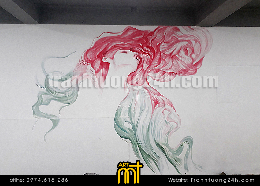 Vẽ tranh tường Salon Tóc