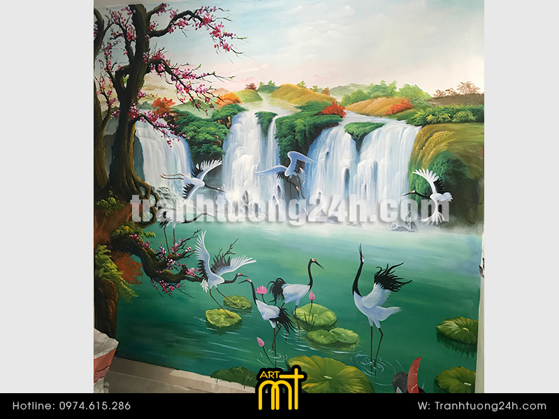 Vẽ Tranh Tường Sơn thủy