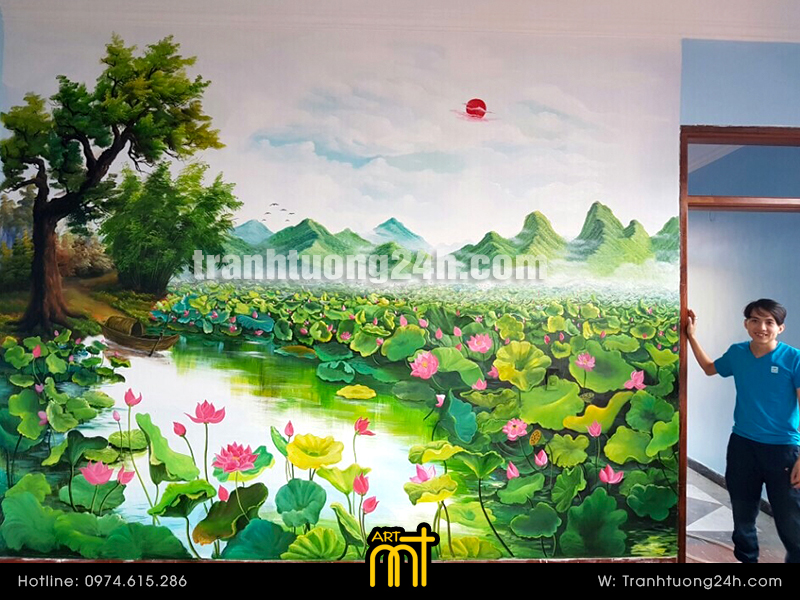 tranh sen