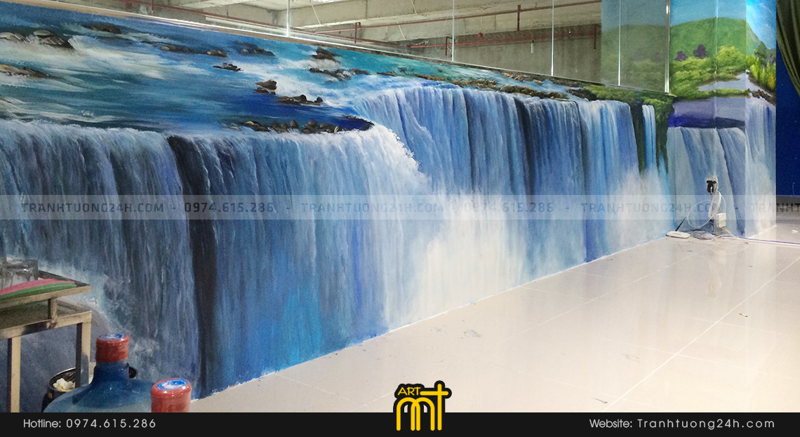 tranh tường 3d văn phòng