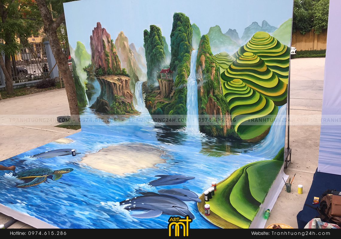 tranh tường 3d đẹp rẻ chất lượng
