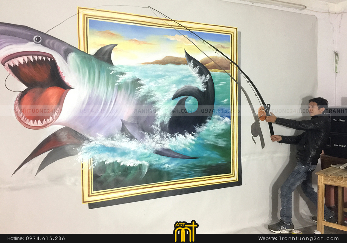 vẽ tranh tường 3d nghệ thuật quảng cáo