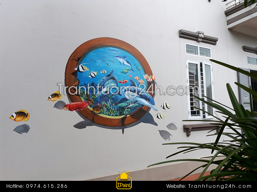 vẽ tranh tường 3d đẹp