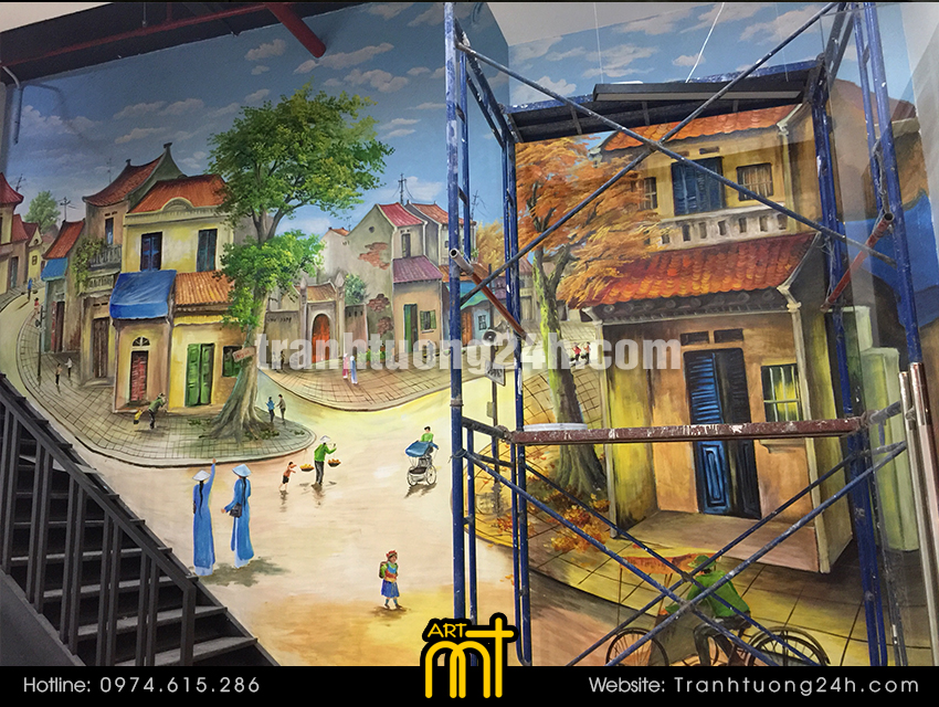 tranh phố cổ