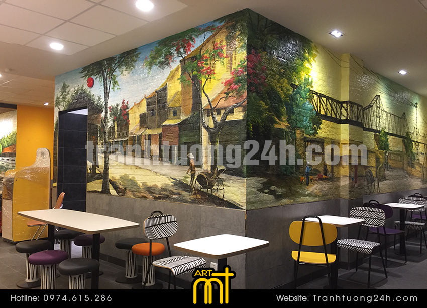 vẽ tranh tường phố cổ hà nội