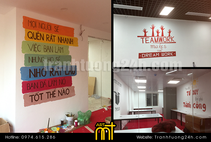 vẽ tranh tường chữ typography