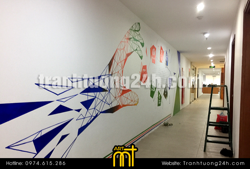 Vẽ tranh tường văn phòng FPT