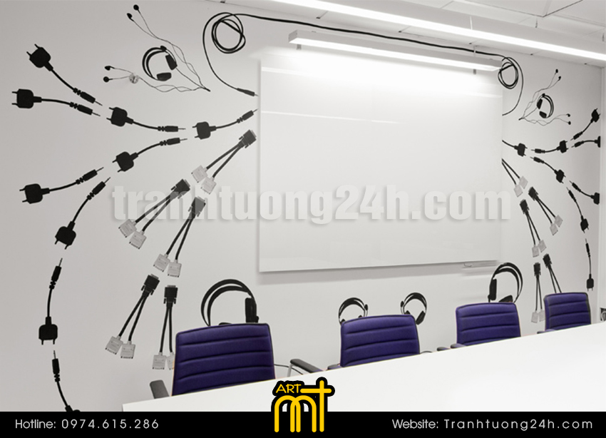vẽ tranh tường văn phòng