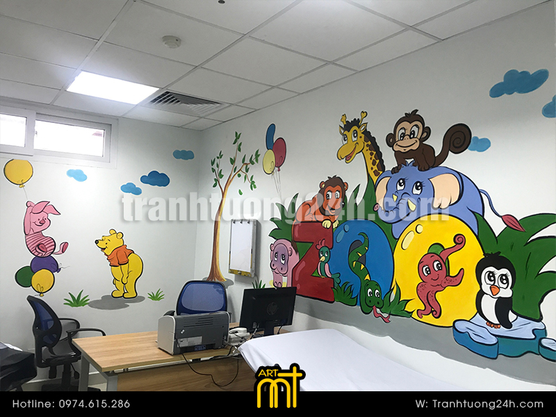 Vẽ tranh tường Bệnh viện Vinmec