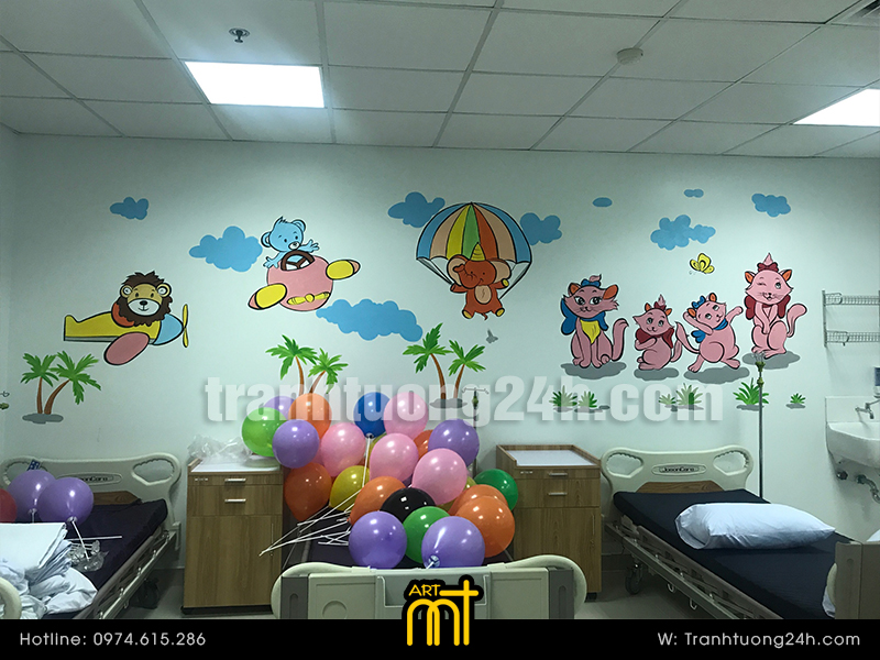 Vẽ tranh tường Bệnh viện Vinmec