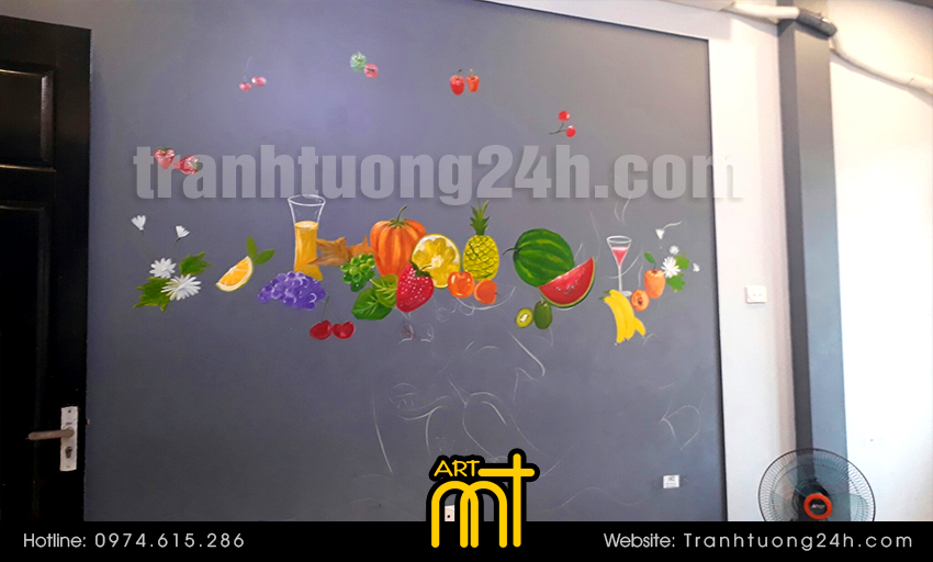 vẽ tranh tường nhà hàng