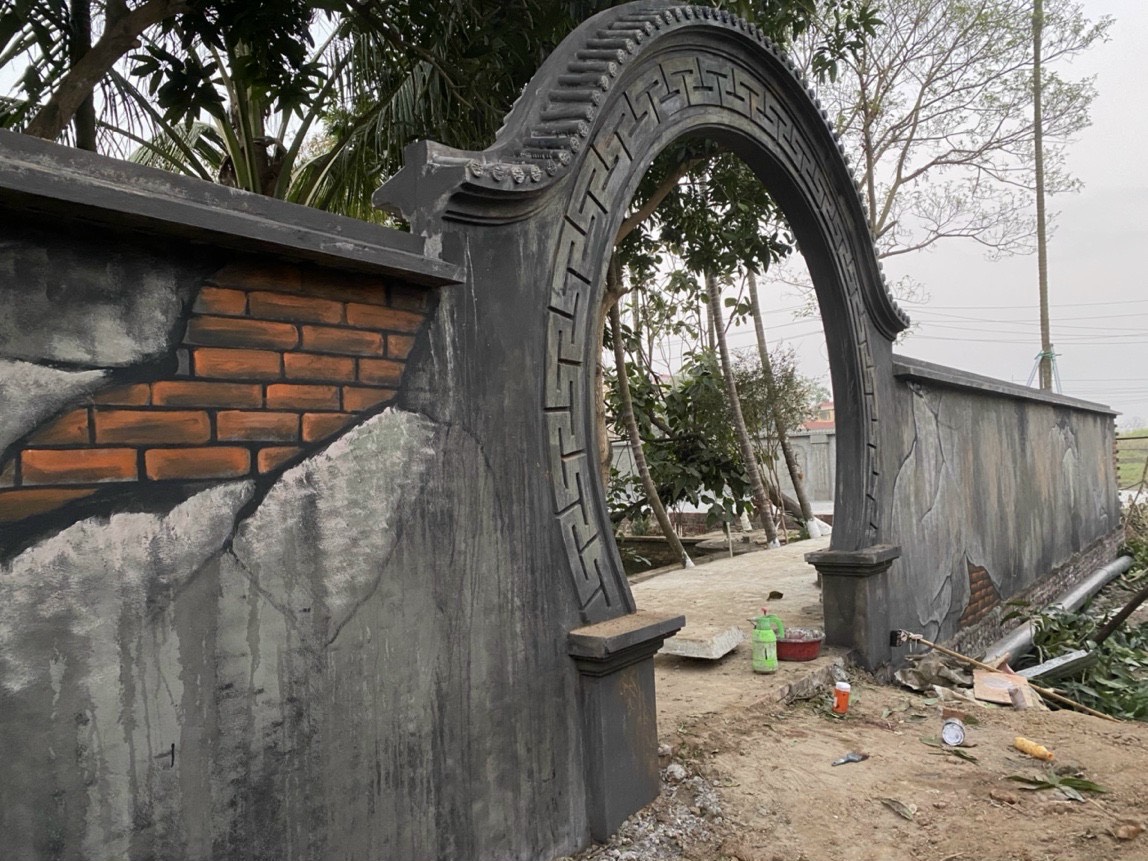 giả chất liệu tường rêu phong