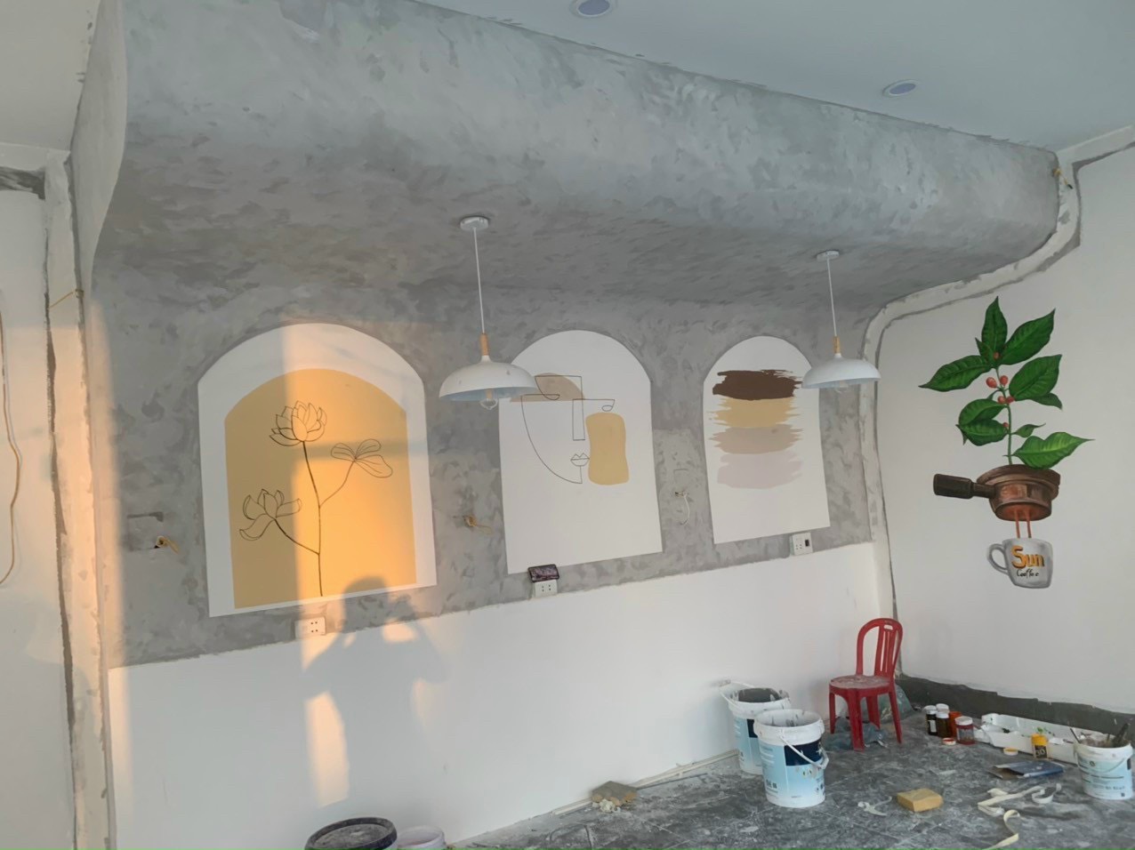 sơn giả chất liệu bê tông