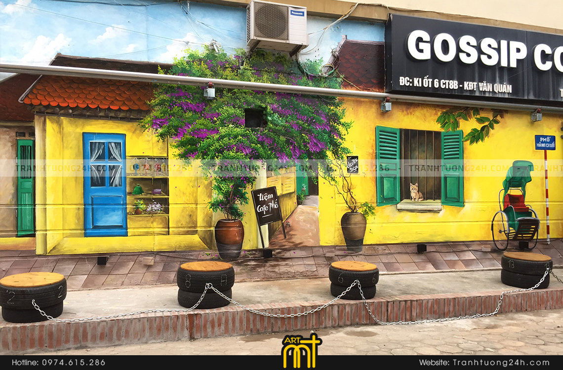 tiệm cafe phố